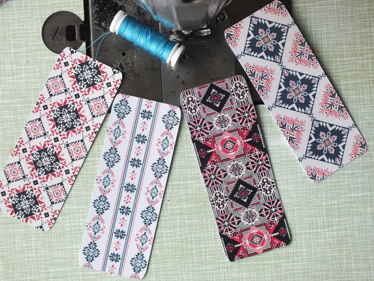 Tatreez Pattern Bookmarks for Palestine - Reading Gift for Students & Activists - Handmade Gift for Palestine Supporters for Gaza