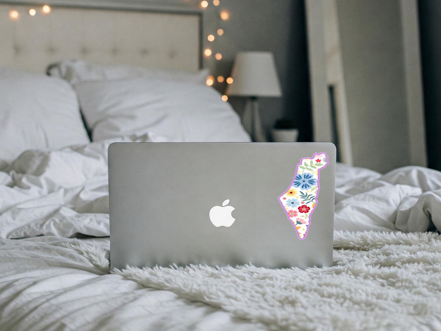 Floral Sticker for Palestine - Bold Glossy Vinyl Decal for Bumper, Water Bottle, Journal – Political Statement - Stand with Gaza Gift