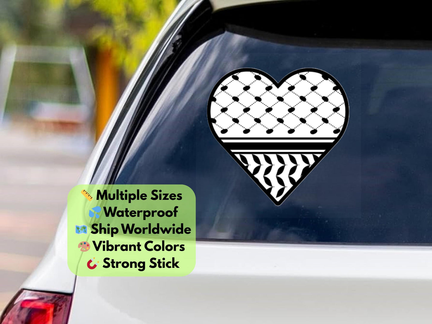 Palestine Kuffiya Pattern Sticker – Free Palestine Decal, Pro-Palestine Vinyl Sticker, Waterproof Laptop Sticker, Political Activism Gift