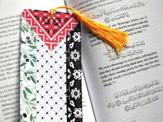 Palestine Flag Bookmark - Beautiful & Unique - Proceeds Donated to Charity - Perfect Gift for Book Lovers - Handmade Political Art Gift