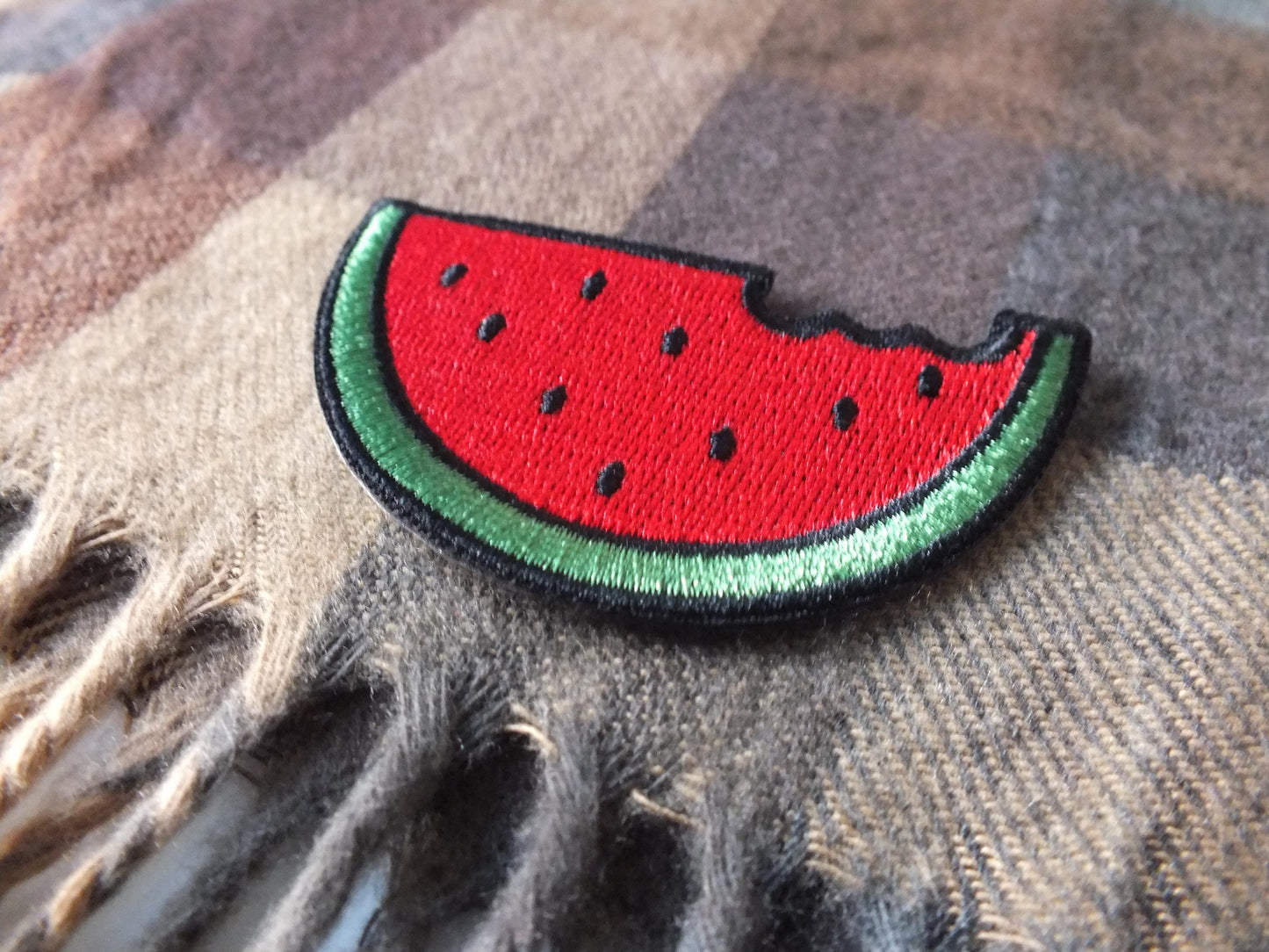 Palestinian Symbol Patch – Embroidered Watermelon Design – Iron-On/Velcro Patch - Subtle Protest Artwork Sew On Patch for Gaza