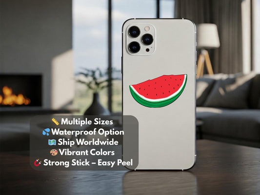 Minimalist Watermelon Stickers for Palestine - Durable Vinyl for Cars, iPads, Water Bottle, Journal – Resistance Symbol Art for Gaza