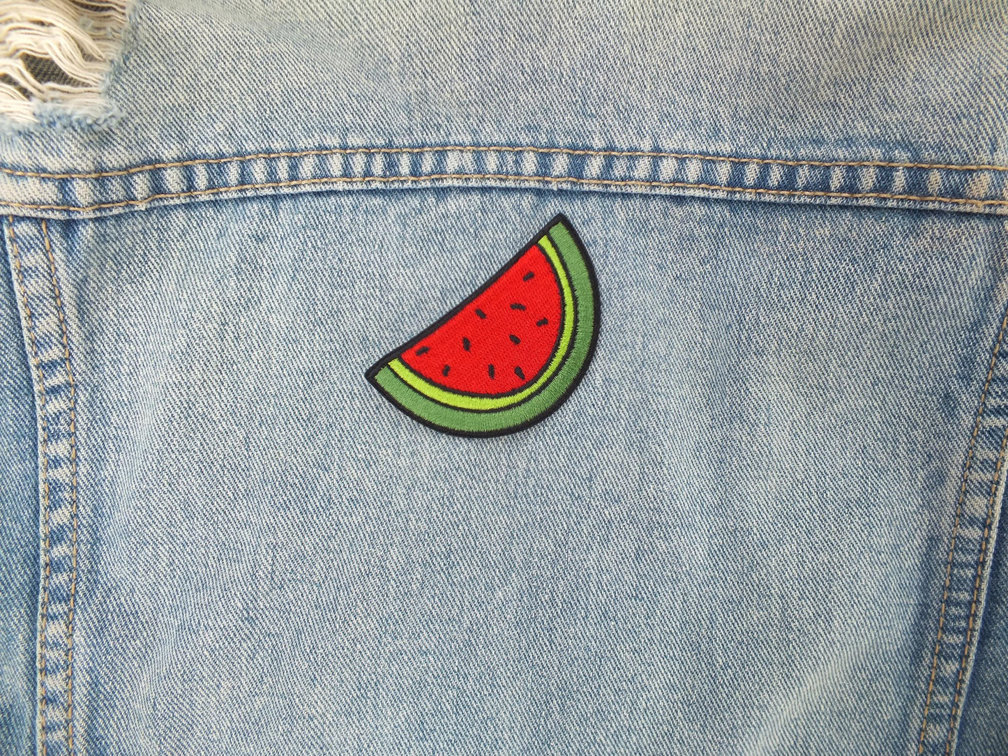 Embroidered Watermelon Patch – Palestine Identity Symbol – Iron-On or Velcro for Denim Jacket, Backpack - Awareness Gift for Activist