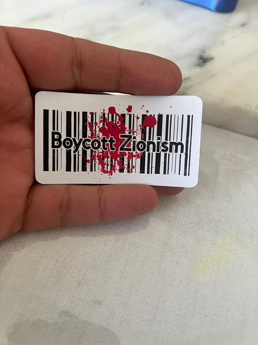 Palestine Boycott Sticker for iPhone Case - Protest Art for Cars, Notebooks, Water Bottle - Political Statement, Awareness & Support