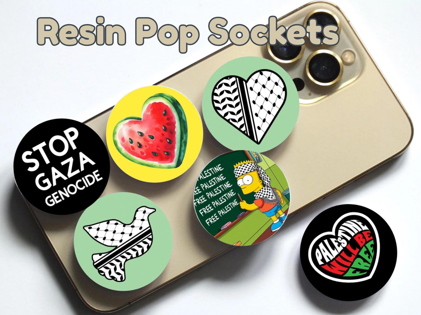 Bold Keffiyeh Poppy Flower Vinyl Sticker – Palestine Support Decal for iPhone, Journal, Car Bumper – Symbolic Subtle Protest Art Vinyl