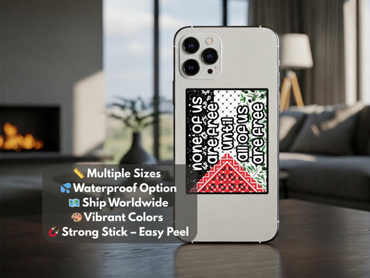 Glossy Flag of Palestine Sticker Decal - Free Palestine Art for Car Windscreen, Laptop, Water Bottle – Durable Waterproof Vinyl Decal