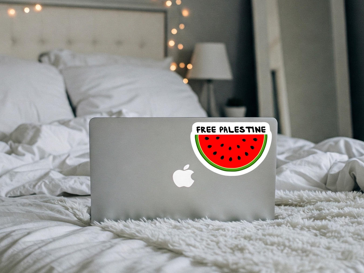 Free Palestine Watermelon Vinyl Decal - Waterproof and Splashproof Option - Perfect for Laptop, Water Bottle, Car Window, Bumper - Save Gaza