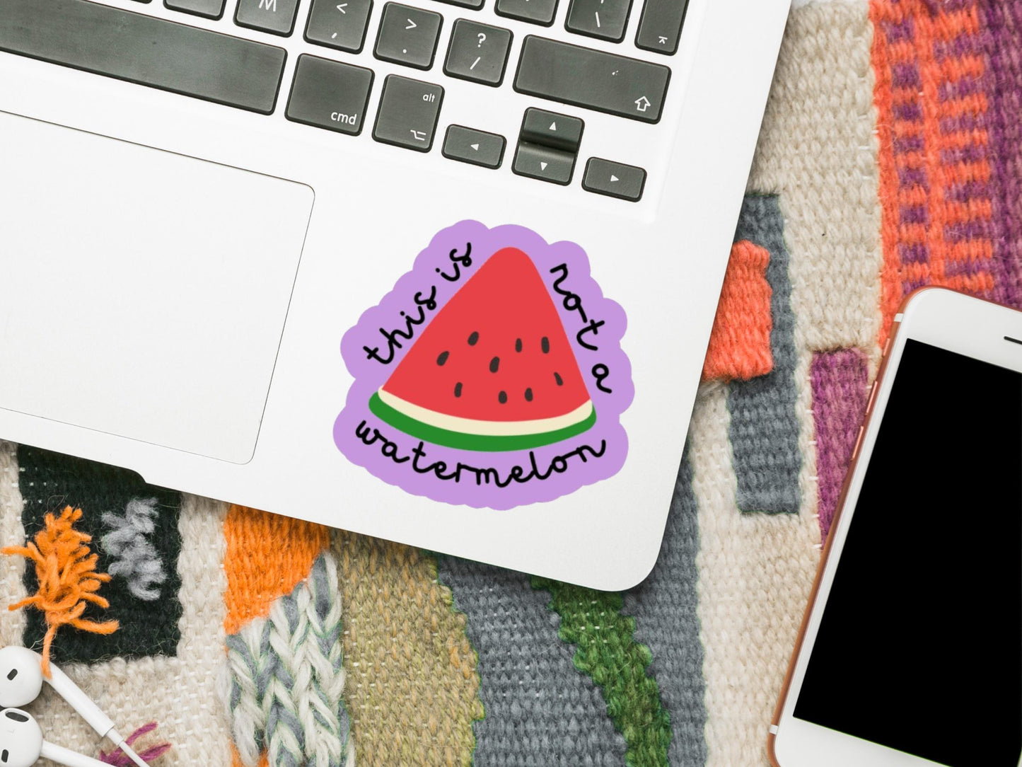 Pro Palestine Watermelon Decal - Free Palestine Sticker for Car Window, Laptop, Water Bottle, Journal – Subtle Vinyl Protest for Gaza