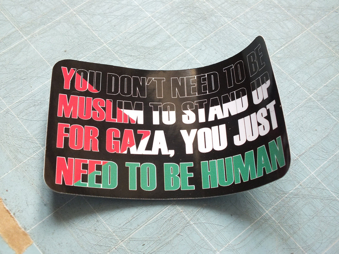 Die Cut Glossy Palestine Flag Sticker – Vinyl Decal for Protest, Awareness, Everyday Use – Support Palestine in Solidarity Gift