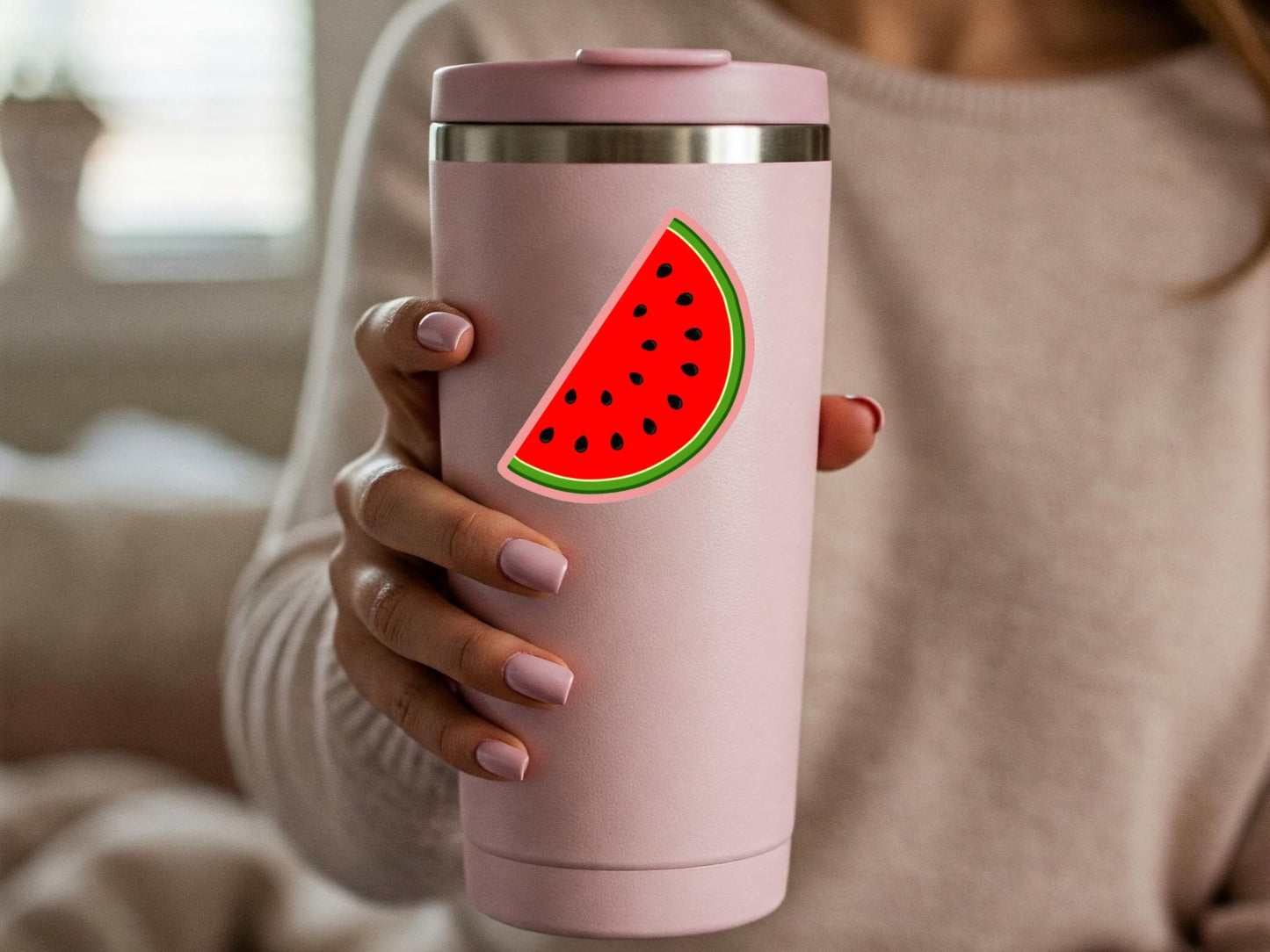 Watermelon Palestine Sticker - Glossy Palestine Flag Symbol for Car Bumper, Laptop, Hydro Flask – Political Art Decal - Profits to Gaza