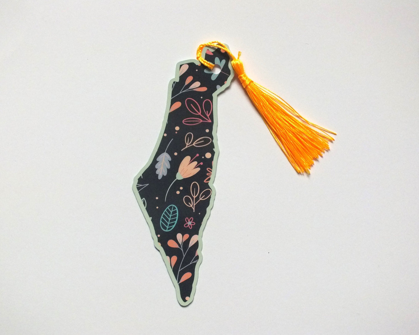 Palestine Support Bookmark – Keffiyeh Embroidery Print – Handmade Gift for Activist Readers - Pro Palestine Gift for Book Lover
