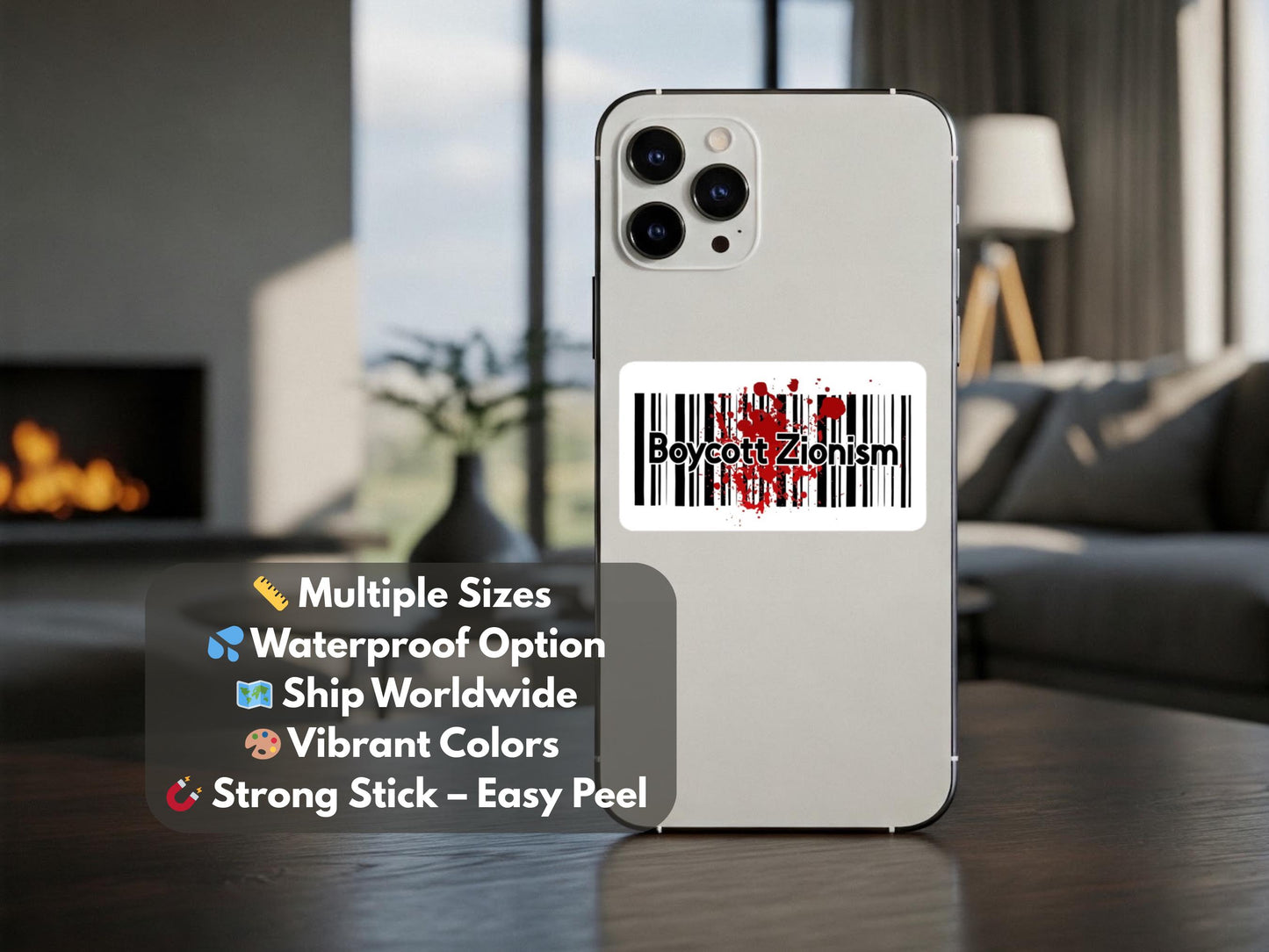 Boycott Israel Sticker - Pro Palestine Activist Vinyl Decal for Laptop, Water Bottle, iPhone - Decal for Awareness & Support