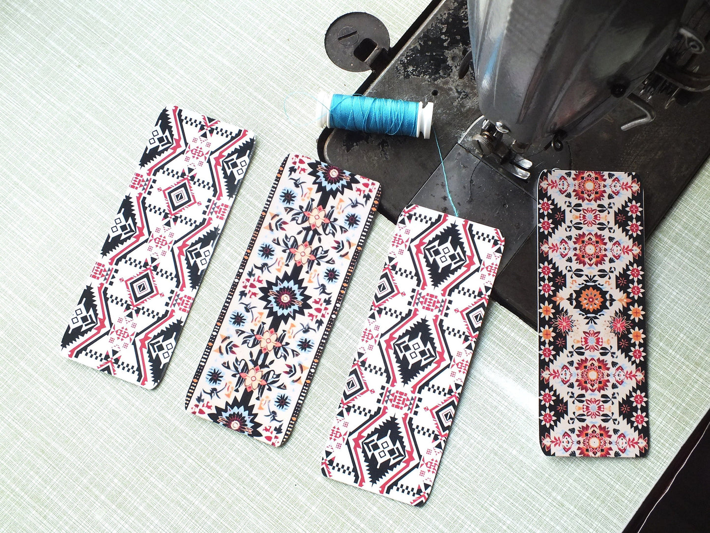 Keffiyeh Pattern Printed Bookmarks for Palestine - Activist Gift for Readers - Thoughtful Handmade Gift with Proceeds to Gaza Charities