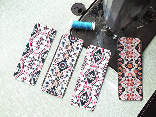 Keffiyeh Pattern Printed Bookmarks for Palestine - Activist Gift for Readers - Thoughtful Handmade Gift with Proceeds to Gaza Charities