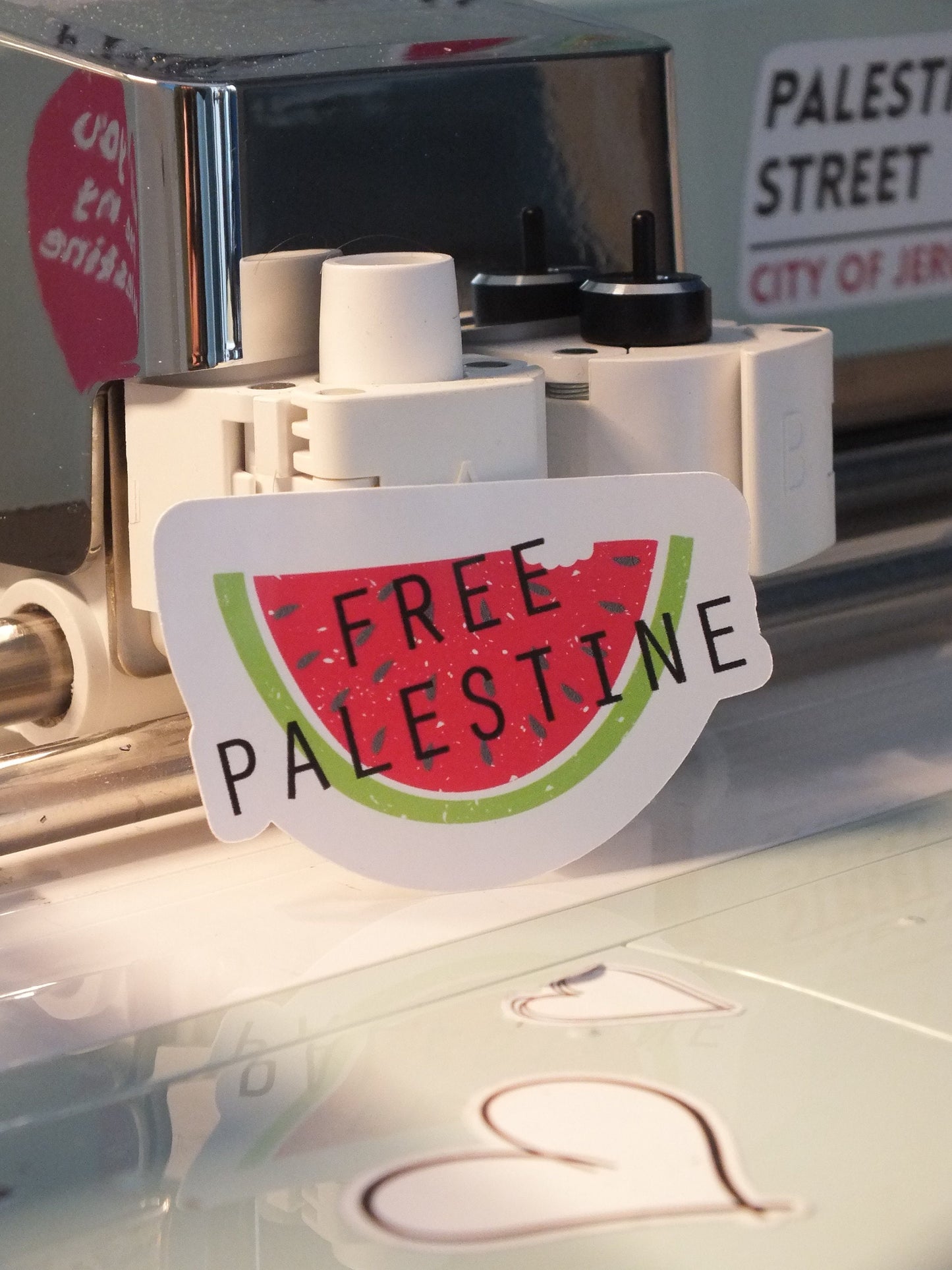 Free Palestine Watermelon Sticker - Palestine Solidarity Vinyl Decal for Laptop, Water Bottle, Motorbike, iPad – Resistance Art for Gaza
