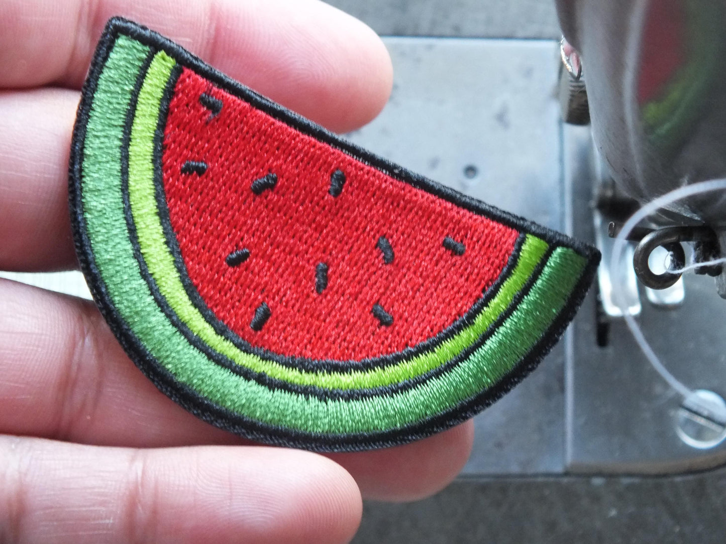 Palestinian Activist Embroidered Patch – Watermelon Art for Palestine – Iron-On or Velcro Protest Symbol - Watermelon Motif