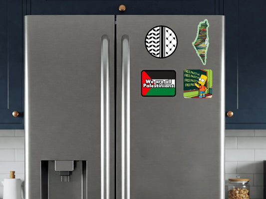 Bold Fridge Magnet for Gaza – Palestine-Inspired Keffiyeh Design Locker Magnet – Cultural Activism Gift for Palestine Activist