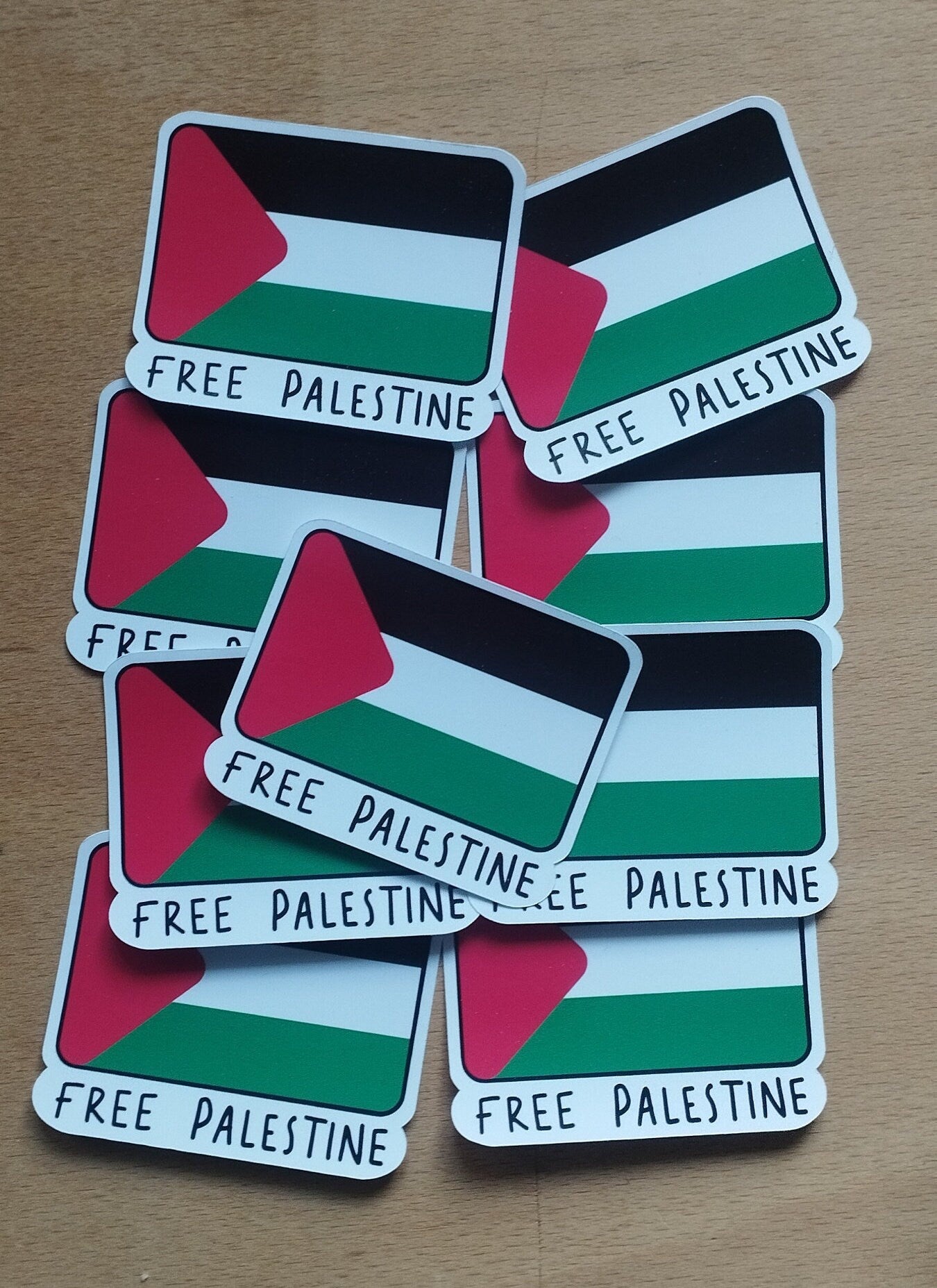Free Palestine Flag Sticker – High Quality Vinyl for Laptop, Car, Water Bottle – Cultural & Political Art with Proceeds to Gaza Fundraisers