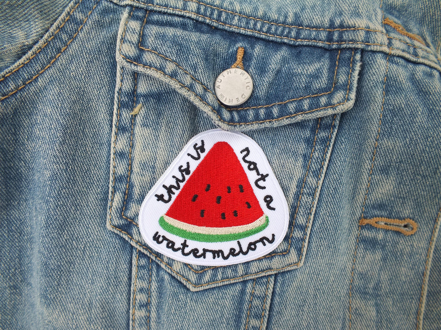 Watermelon Palestine Patch – Embroidered Iron-On or Velcro – Symbol of Resistance & Solidarity with Gaza - Gift for Activist