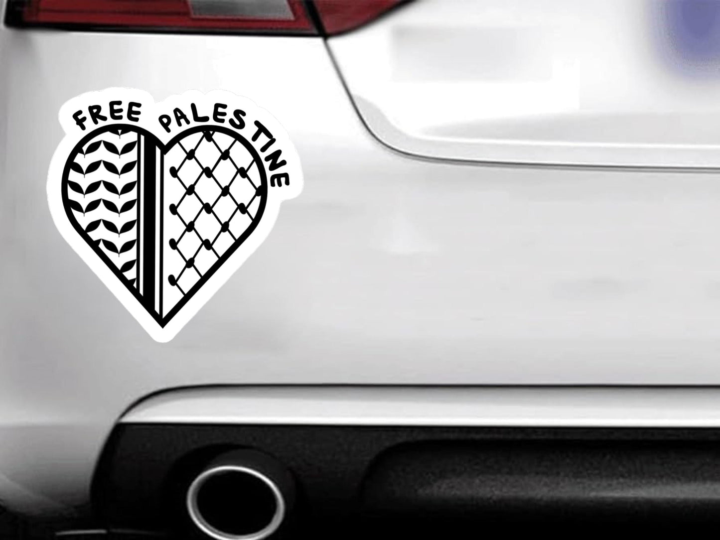 Free Palestine Keffiyeh Pattern Vinyl Decal - Waterproof and Splashproof Options - Perfect for Laptop, Water Bottle, Car Window and Bumper