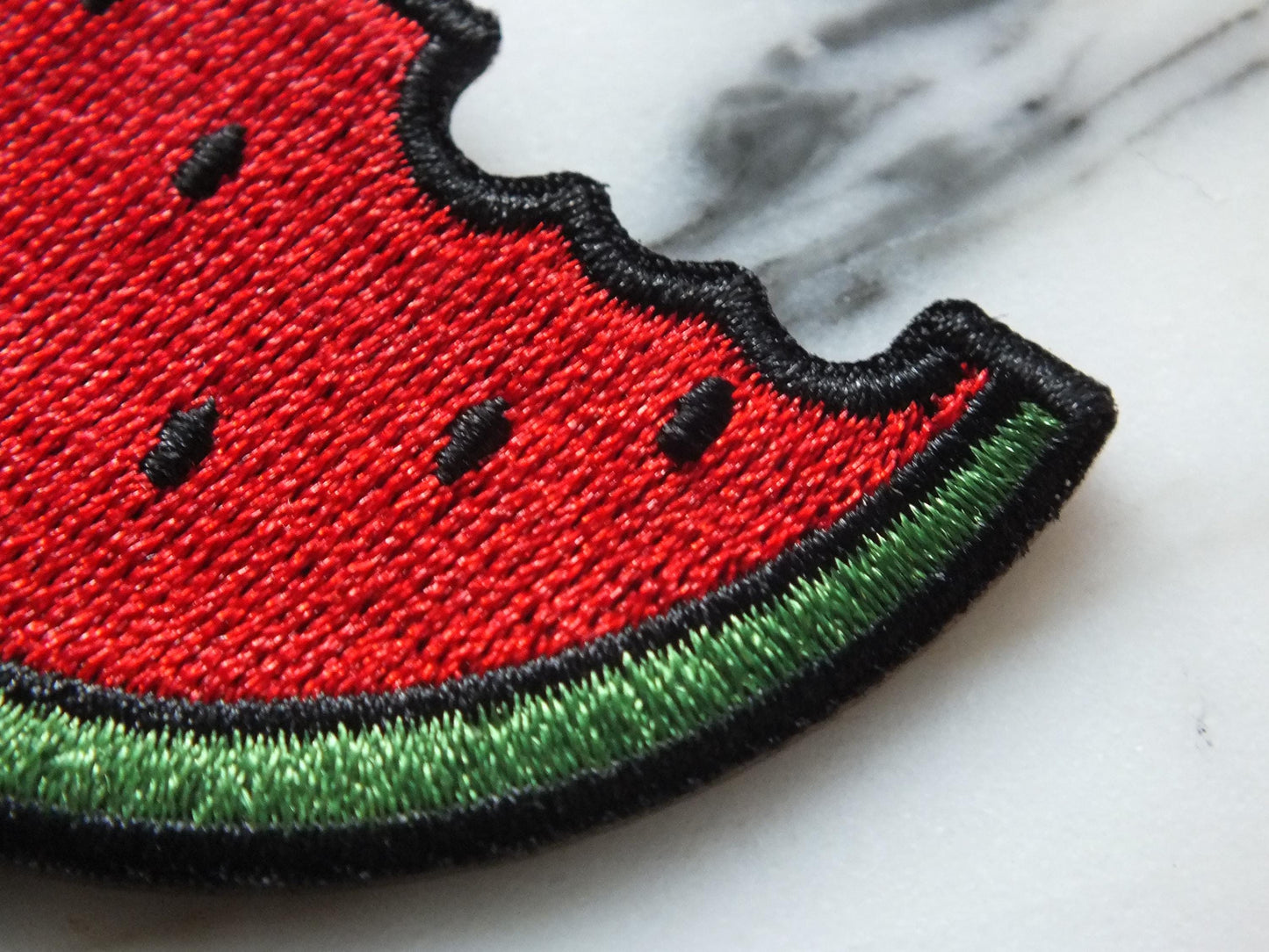 Palestinian Symbol Patch – Embroidered Watermelon Design – Iron-On/Velcro Patch - Subtle Protest Artwork Sew On Patch for Gaza
