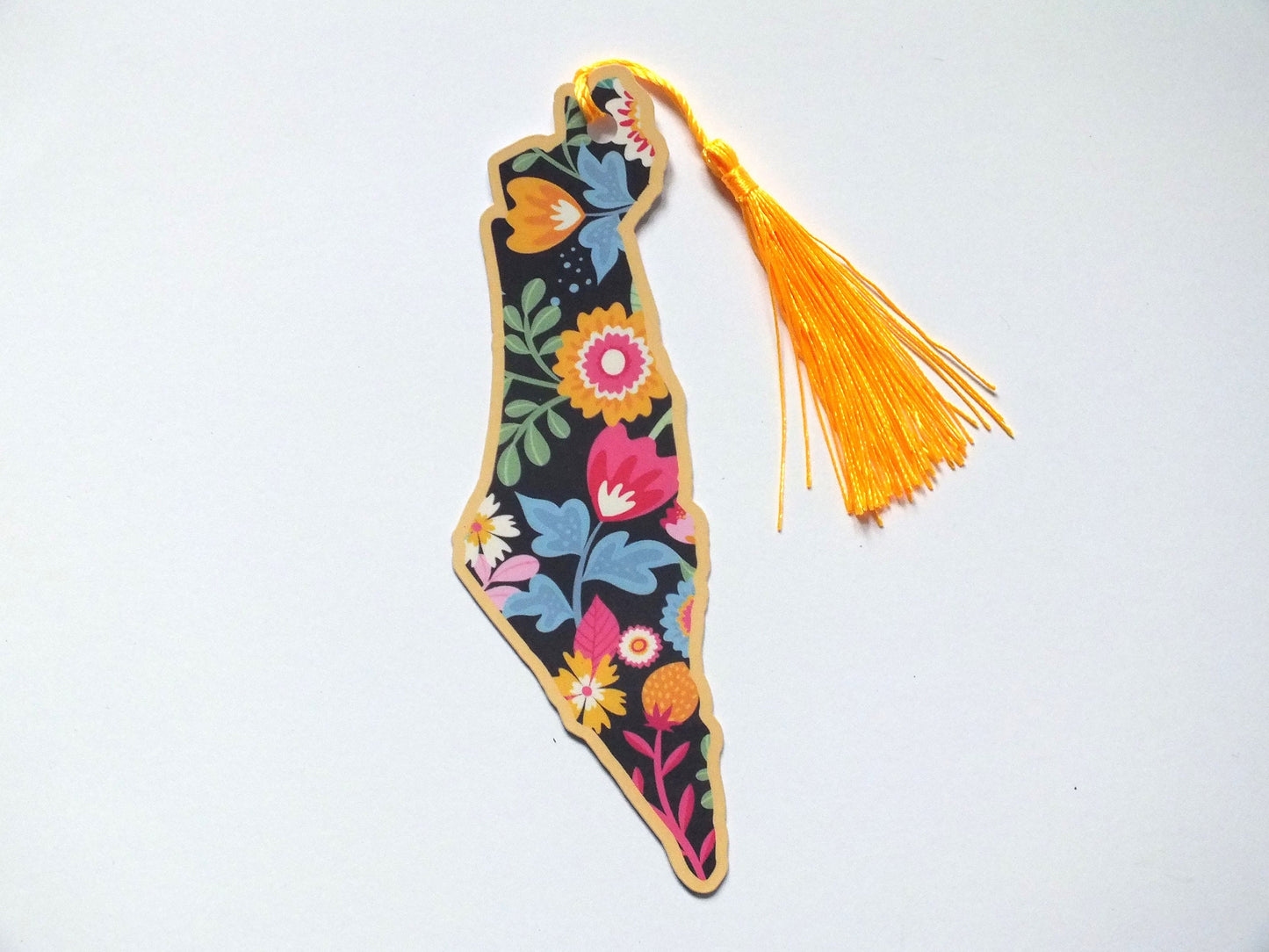 Palestine Support Bookmark – Keffiyeh Embroidery Print – Handmade Gift for Activist Readers - Pro Palestine Gift for Book Lover