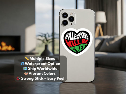 Bulk Palestine Stickers for Phone Case Free Palestinian Vinyl Decal for Car Window Pro Palestine Activist Gifts in Solidarity with Gaza