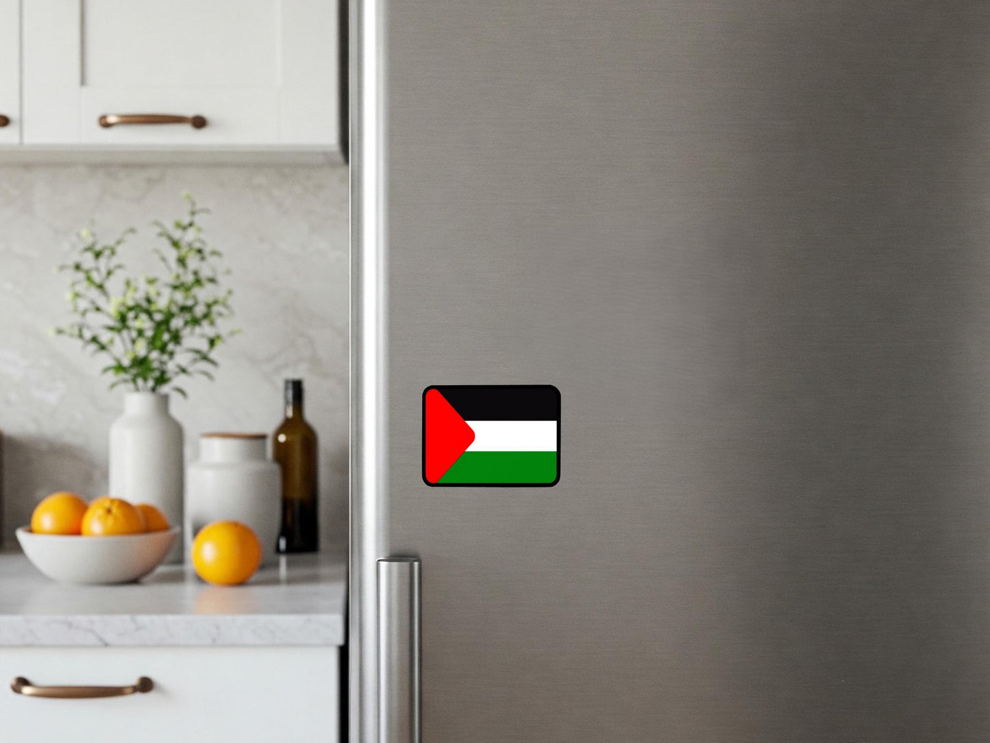 Watermelon Magnet – Free Palestine Symbol for Fridge or Locker – Bold Vinyl Activist Art Gift - Palestinian Flag Artwork Design