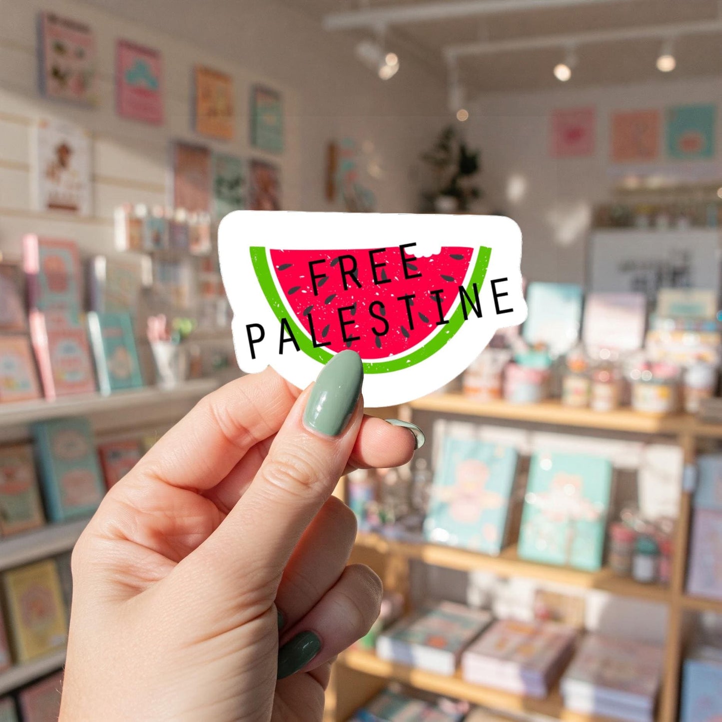 Free Palestine Watermelon Sticker - Palestine Solidarity Vinyl Decal for Laptop, Water Bottle, Car, iPad – Resistance Decal for Gaza