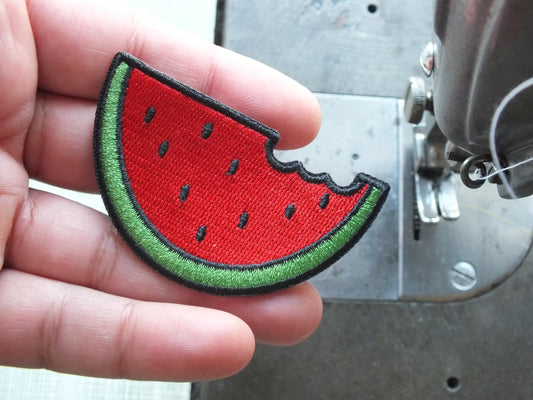 Palestinian Symbol Patch – Embroidered Watermelon Design – Iron-On/Velcro Patch - Subtle Protest Artwork Sew On Patch for Gaza