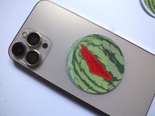 Watermelon Stickers for Palestine - Glossy Watermelon Decal for Laptop, Car Bumper, Water Bottle – Cultural Resistance, Pro Palestine Symbol