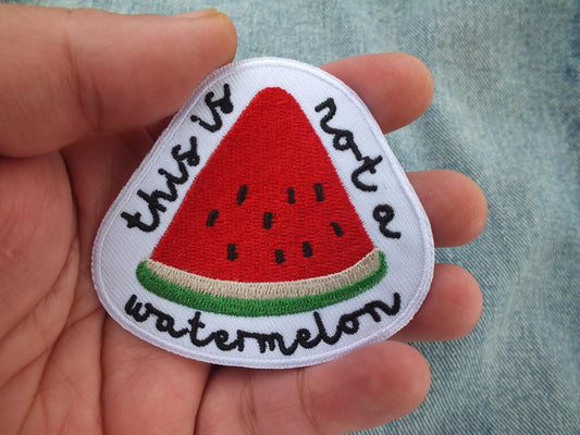 Watermelon Palestine Patch – Embroidered Iron-On or Velcro – Symbol of Resistance & Solidarity with Gaza - Gift for Activist