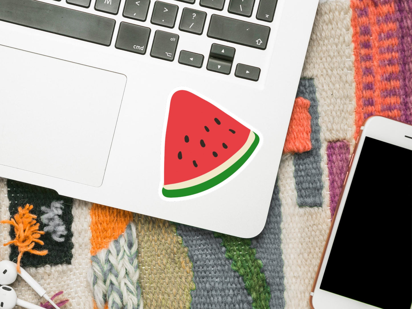 Pro Palestine Watermelon Decal - Glossy Waterproof Sticker for Laptop, Water Bottle, iPad, Phone Case, Journal – Political Stickers for Gaza