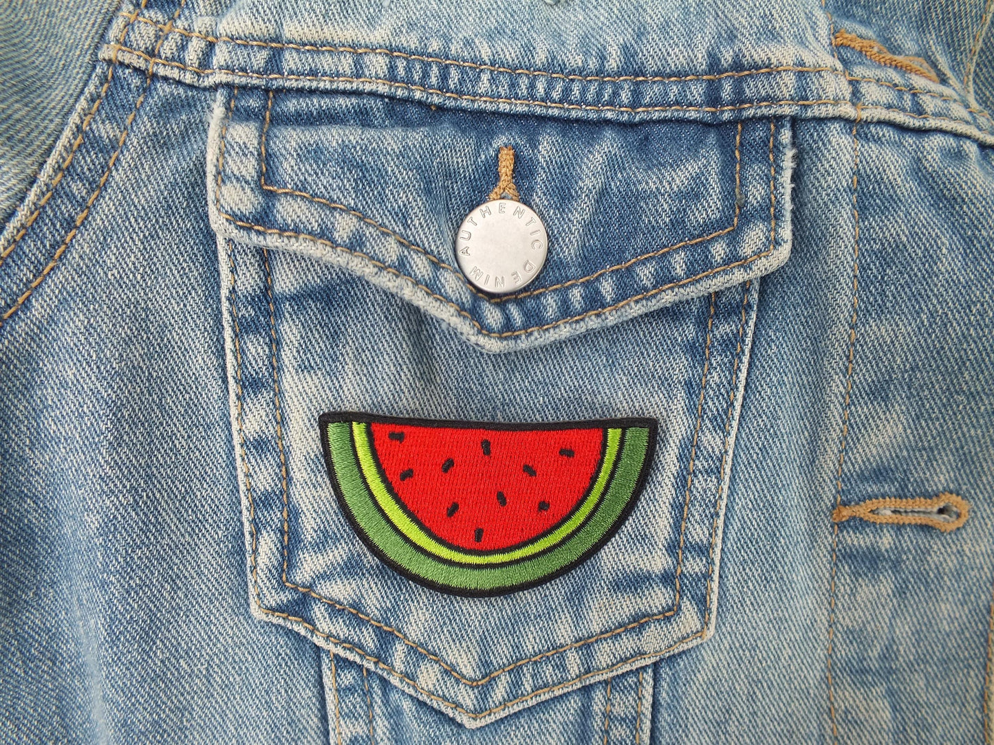 Embroidered Watermelon Patch – Palestine Identity Symbol – Iron-On or Velcro for Denim Jacket, Backpack - Awareness Gift for Activist