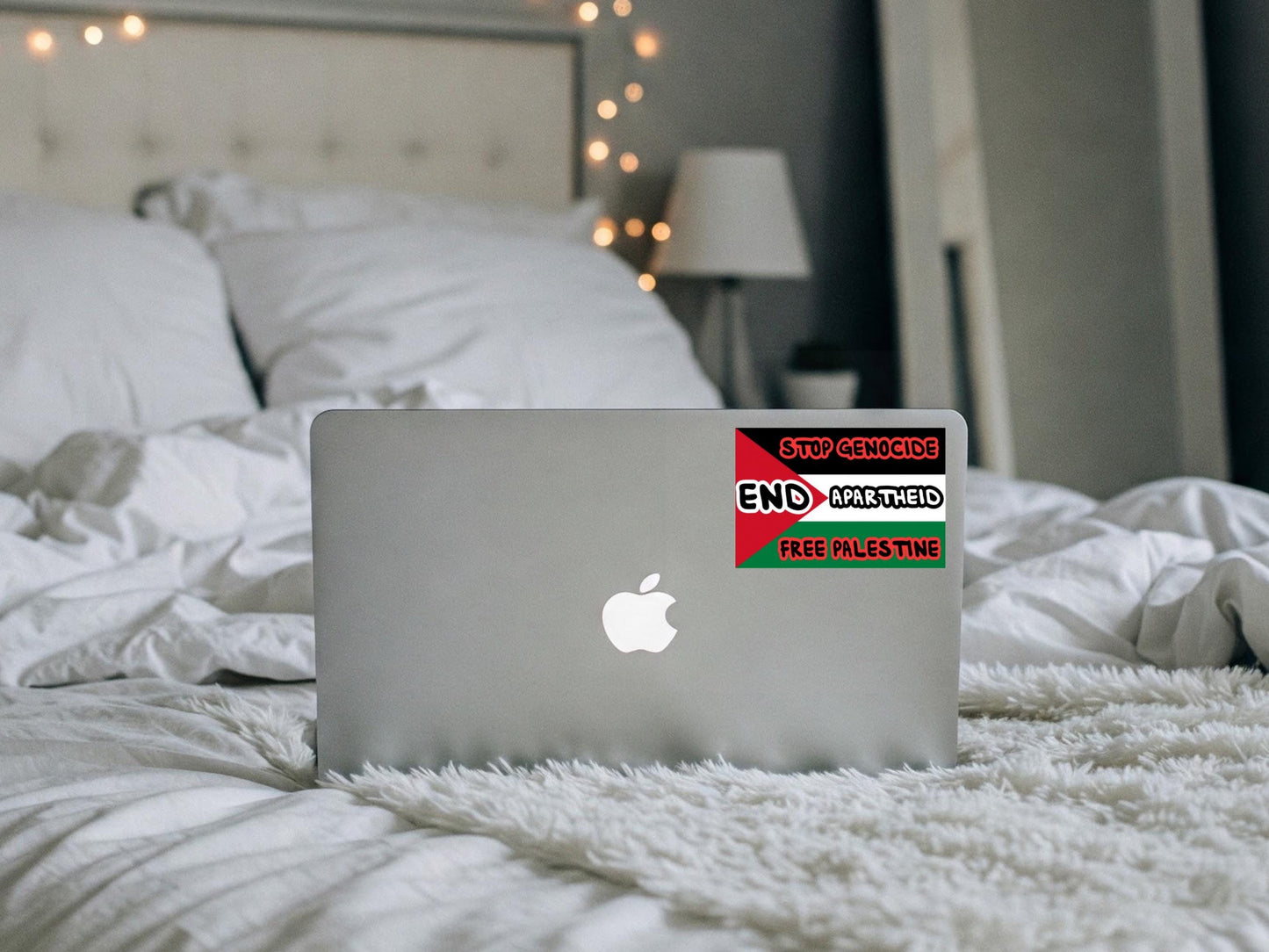 Palestinian Pride Sticker – Glossy Flag Decal for Phone, Water Bottle, Laptop, Car, Skateboard – Support Human Rights and Support Gaza