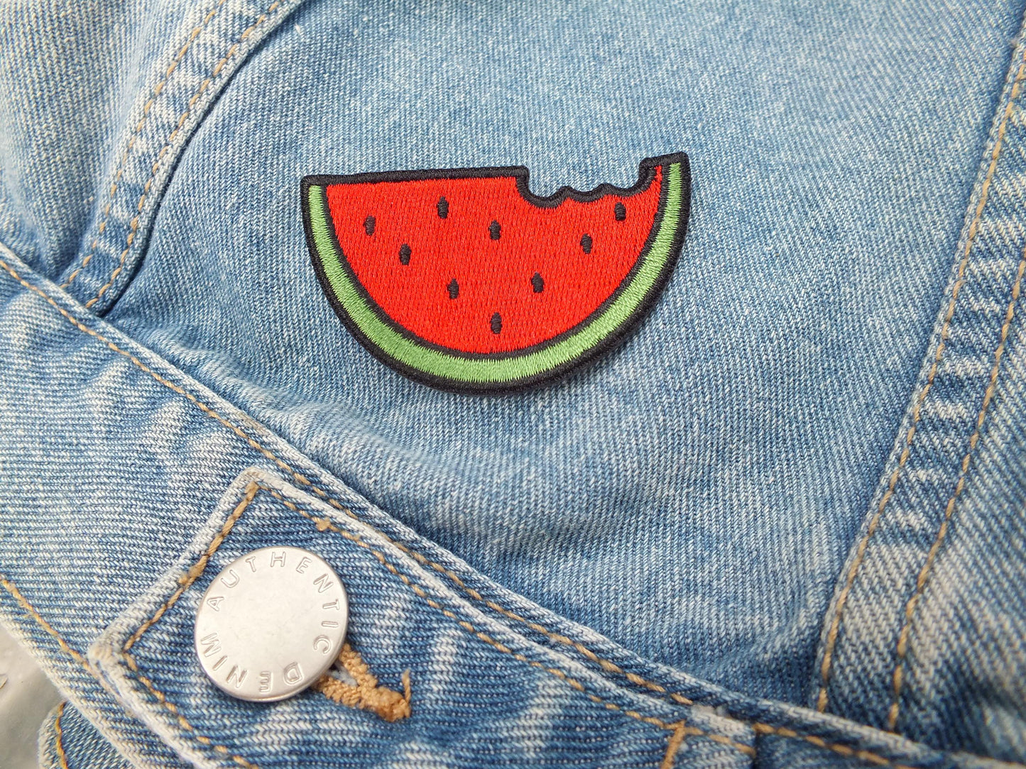 Pro Palestine Watermelon Patch – Embroidered Cultural Symbol – Iron-On/Velcro Options - Gaza Solidarity Patch for Jacket or Backpack