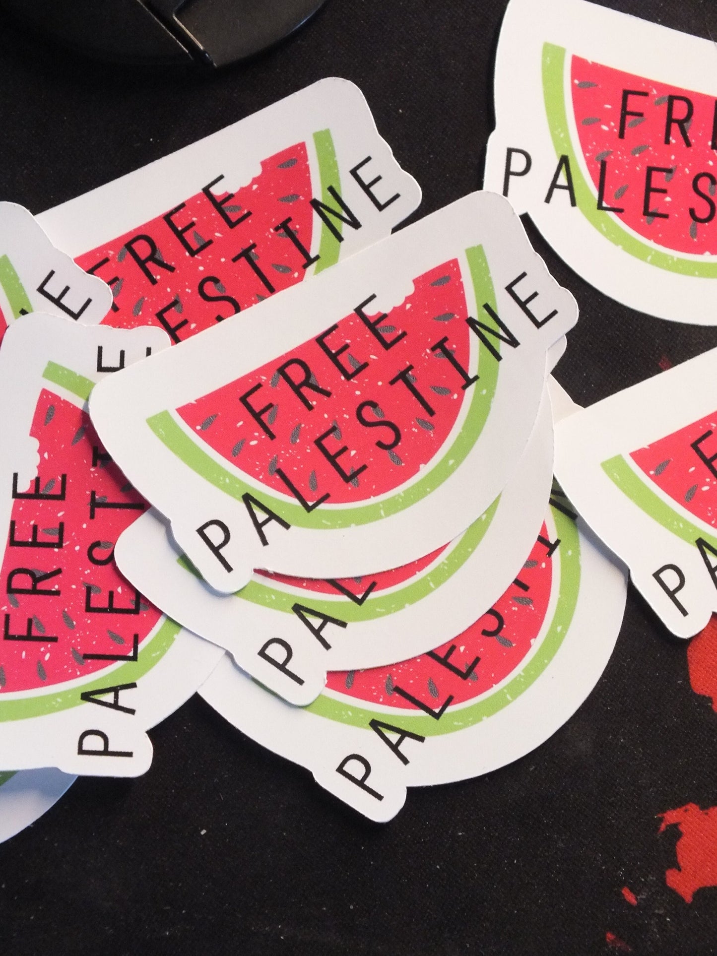Free Palestine Watermelon Sticker - Palestine Solidarity Vinyl Decal for Laptop, Water Bottle, Motorbike, iPad – Resistance Art for Gaza