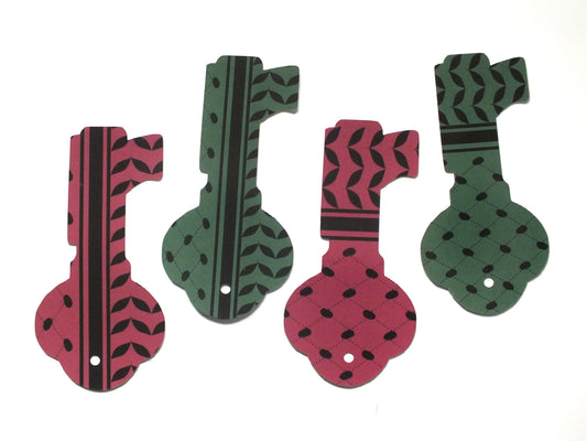 Book Lover’s Pro Palestine Bookmark – Glossy and Laminated Keffiyeh Pattern – Handmade Cultural Gift in Solidarity with Gaza