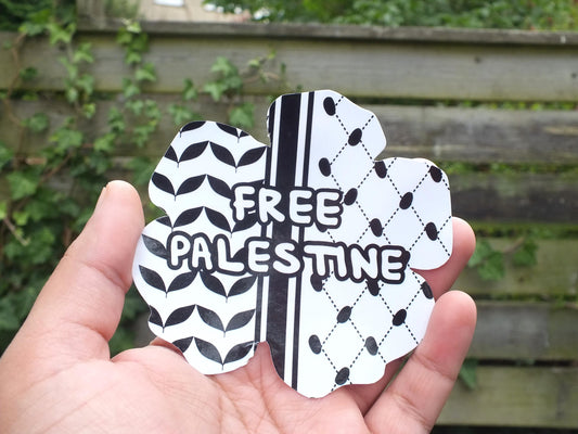 Palestine Keffiyeh Bumper Decal - Gaza Resistance Pattern for Laptop, Car Bumper, Journal – Waterproof Political Protest Art