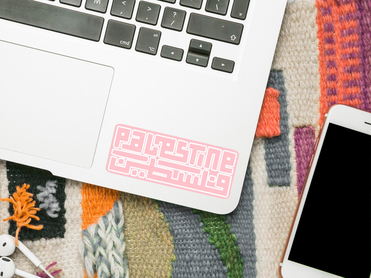 Pro Palestine Sticker – Pink Vinyl Decal for Car, Water Bottle, Journal, Laptop – Resistance and Awareness Sticker for Gaza Activist