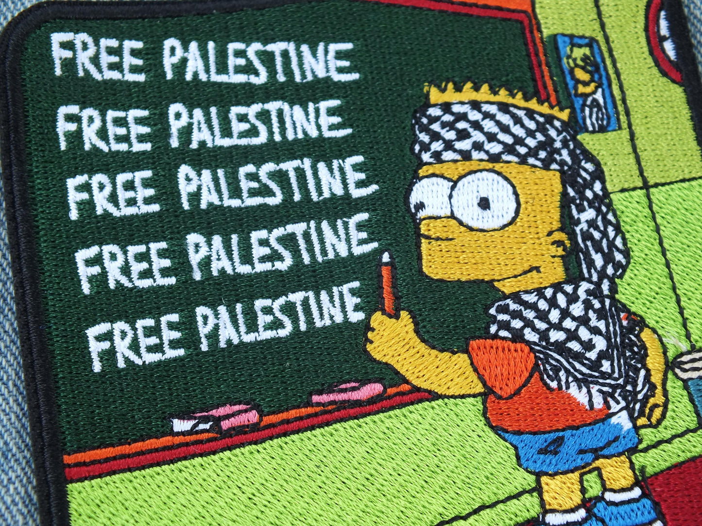 Pro Palestine Activist Patch – Keffiyeh Pattern Embroidery – Iron-On/Velcro Patch for Protest - Political Patch Gift for Awareness