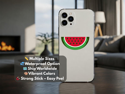 Watermelon Sticker for Pro Palestinian Activist - Symbol of Palestine Decal for Laptop, Water Bottle, Journal, iPhone – Vinyl Protest Art