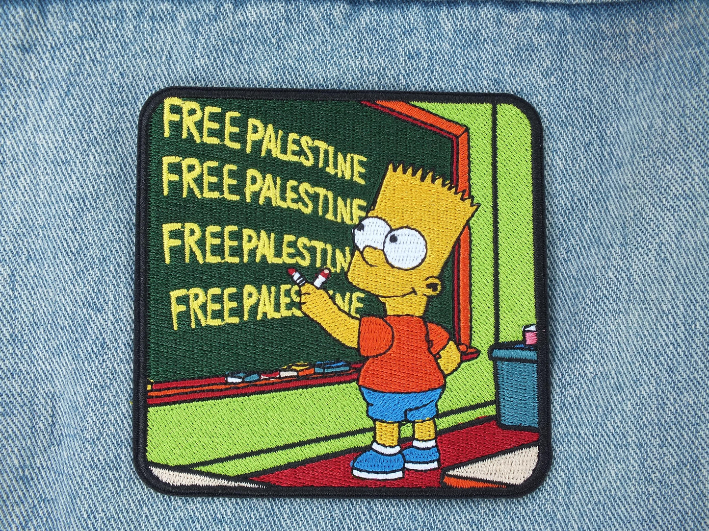 Iron On Free Palestine Patch for Gaza - Palestine Resistance Embroidery – Iron-On or Velcro Patch for Jacket, Tote Bag, Backpack