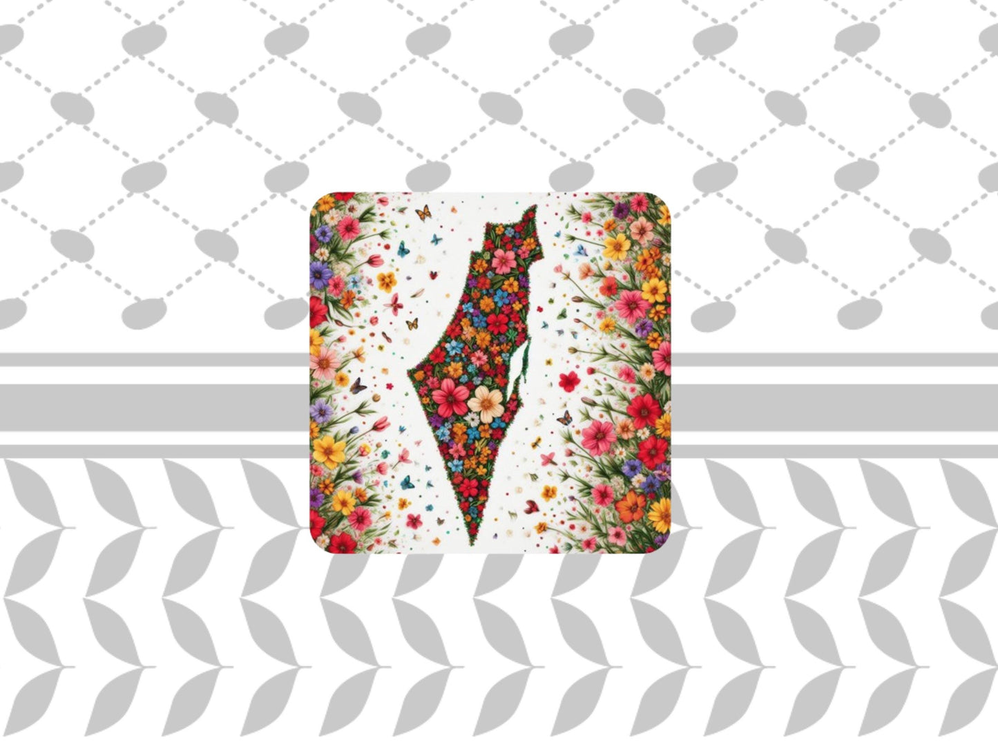 Pro Palestine Activist Magnet for Fridge – Free Palestine Design with Keffiyeh & Watermelon – Political Art Decor - Map of Palestine