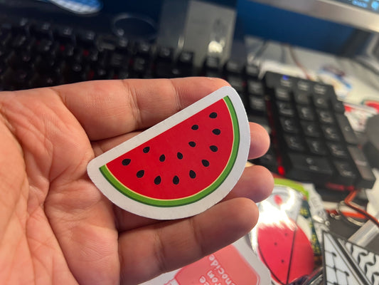 Vinyl Watermelon Resistance Sticker - Durable Glossy Vinyl for Car, Motorbike, iPad, Water Bottle, Journal – Resistance Symbol for Gaza