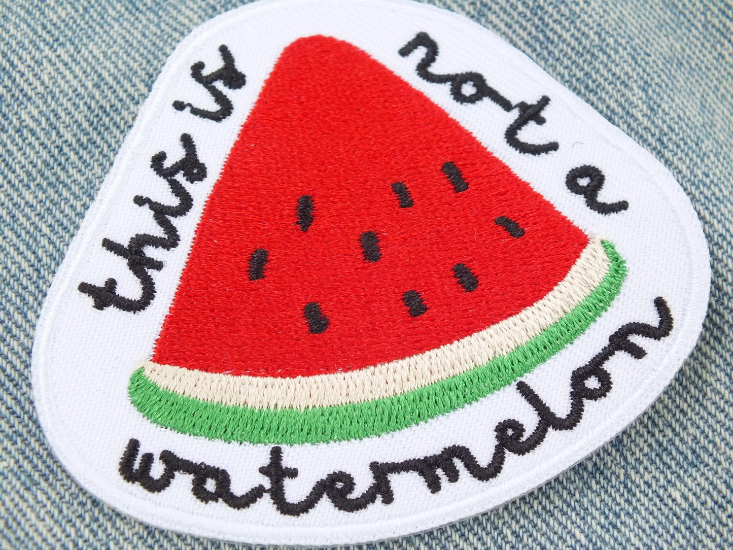 Watermelon Palestine Patch – Embroidered Iron-On or Velcro – Symbol of Resistance & Solidarity with Gaza - Gift for Activist
