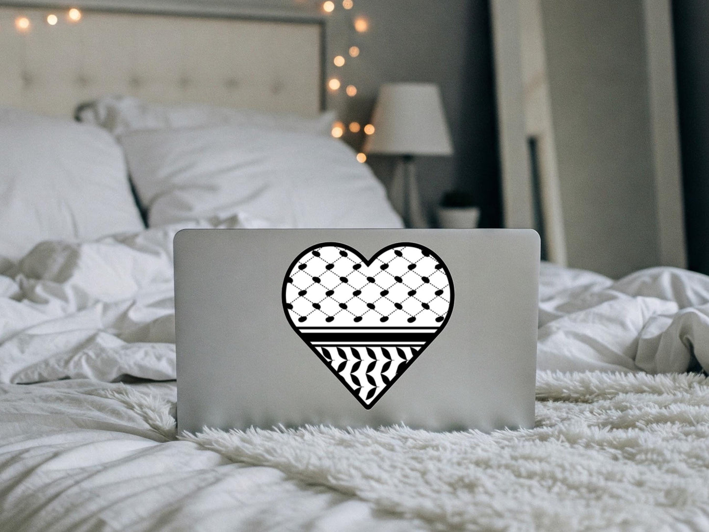 Palestine Kuffiya Pattern Sticker – Free Palestine Decal, Pro-Palestine Vinyl Sticker, Waterproof Laptop Sticker, Political Activism Gift